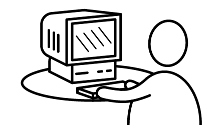 Person typing on a computer