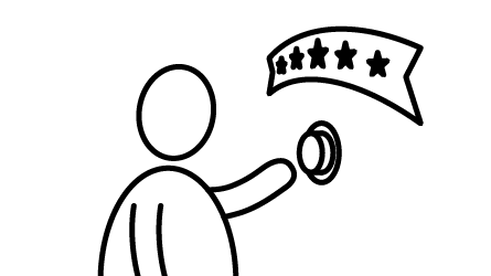 Person pushing a button